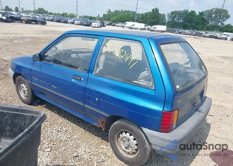 1991 Ford Festiva L из США, поврежденный, VIN KNJPT05H2M6106177